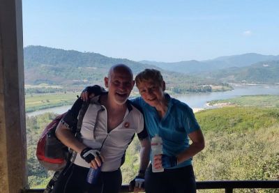 Karen Macauley Cycling on the tour with redspokes Karen Macauley Cycling on the tour with redspokes
