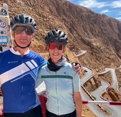 Hamish Aitken Cycling on the  tour with redspokes