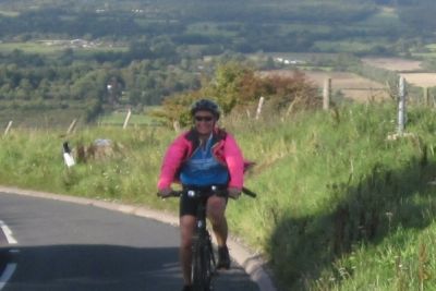 Heather Weaver Cycling on the tour with redspokes Heather Weaver Cycling on the tour with redspokes