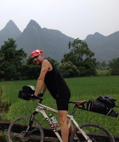 Ian Hadden Cycling on the tour with redspokes Ian Hadden Cycling on the tour with redspokes
